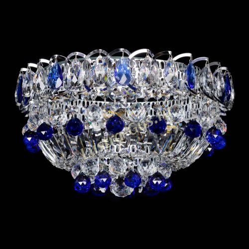 Люстра Астра Шар №3 Синяя в Саратове Гусь Хрустальный