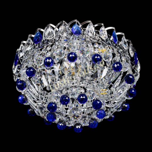 Люстра Астра Шар №3 Синяя в Саратове Гусь Хрустальный