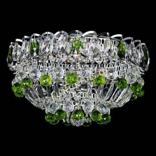 Люстра Астра Шар №3 Зеленая в Саратове Гусь Хрустальный