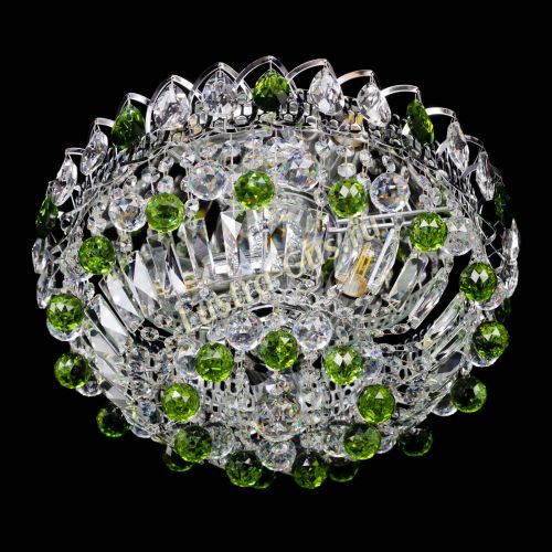 Люстра Астра Шар №3 Зеленая в Саратове Гусь Хрустальный