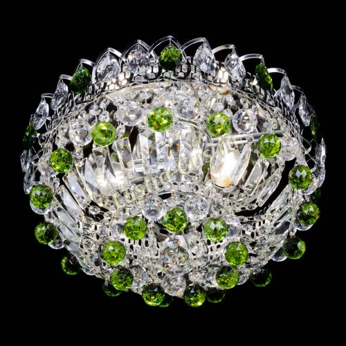 Люстра Астра Шар №3 Зеленая в Саратове Гусь Хрустальный