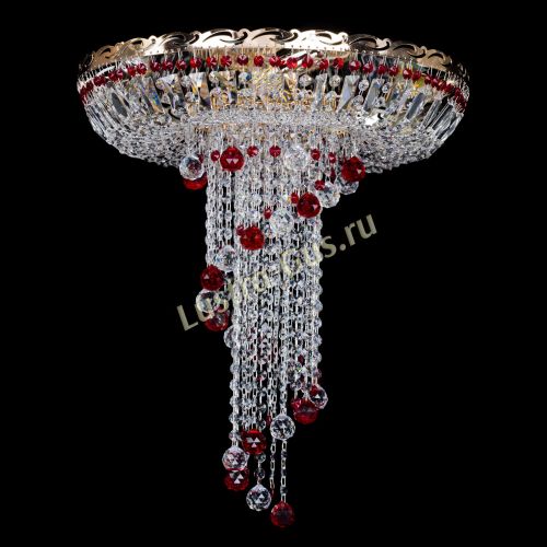 Люстра Диана №6 Шар 30 красная в Саратове Гусь Хрустальный