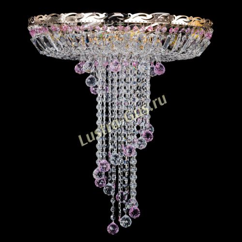 Люстра Диана №6 Шар 30 розовая в Саратове Гусь Хрустальный