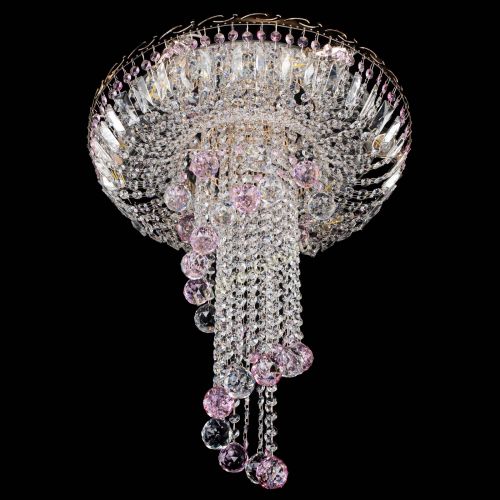 Люстра Диана №6 Шар 40 розовая в Саратове Гусь Хрустальный
