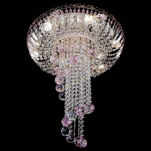 Люстра Диана №6 Шар 40 розовая в Саратове Гусь Хрустальный