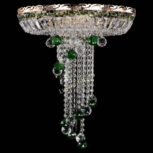 Люстра Диана №6 Шар 40 зеленая в Саратове Гусь Хрустальный