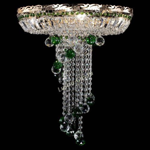 Люстра Диана №6 Шар 40 зеленая в Саратове Гусь Хрустальный