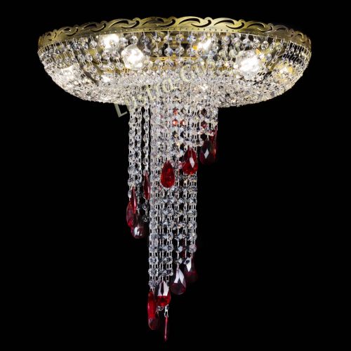 Люстра Диана №6 журавлик красная под бронзу в Саратове Гусь Хрустальный