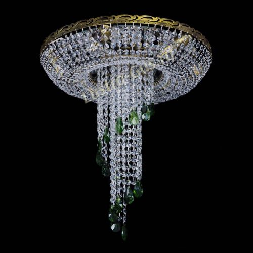 Люстра Диана №6 журавлик зеленая под бронзу  в Саратове Гусь Хрустальный