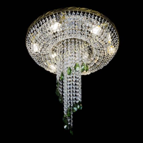 Люстра Диана №6 журавлик зеленая под бронзу  в Саратове Гусь Хрустальный