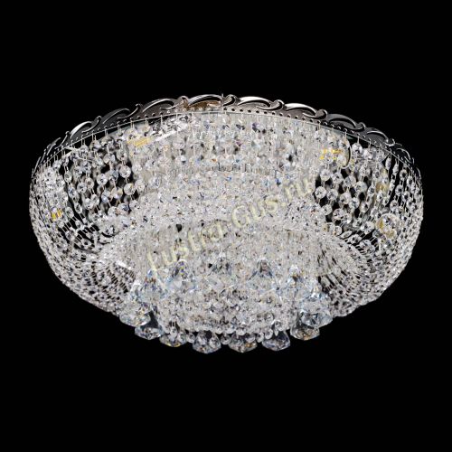 Люстра Диана конусы, диаметр - 550 мм, цвет- серебро Гусь Хрустальный