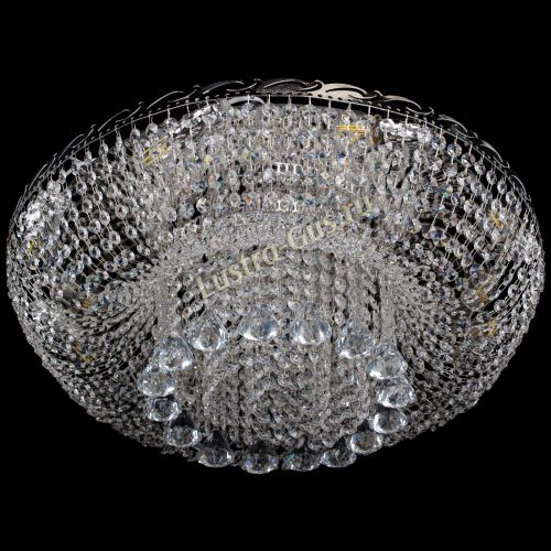 Люстра Диана конусы, диаметр - 600 мм, цвет- серебро Гусь Хрустальный