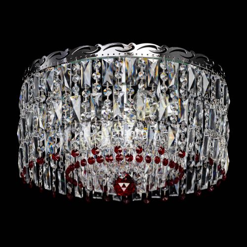 Люстра Диана Пластинка №3 красная в Саратове Гусь Хрустальный