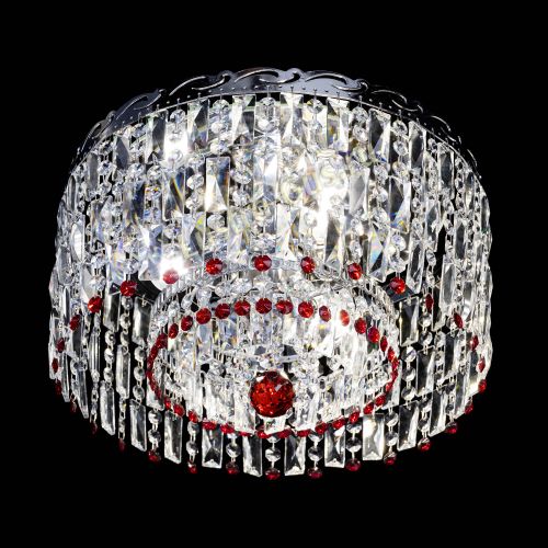 Люстра Диана Пластинка №3 красная в Саратове Гусь Хрустальный