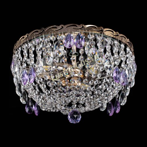 Люстра Диана журавлик фиолетовая в Саратове Гусь Хрустальный