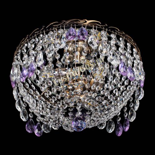 Люстра Диана журавлик фиолетовая в Саратове Гусь Хрустальный