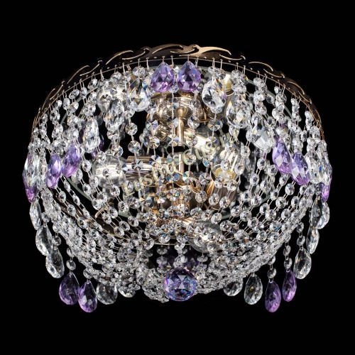 Люстра Диана журавлик фиолетовая в Саратове Гусь Хрустальный