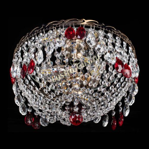 Люстра Диана журавлик красная в Саратове Гусь Хрустальный