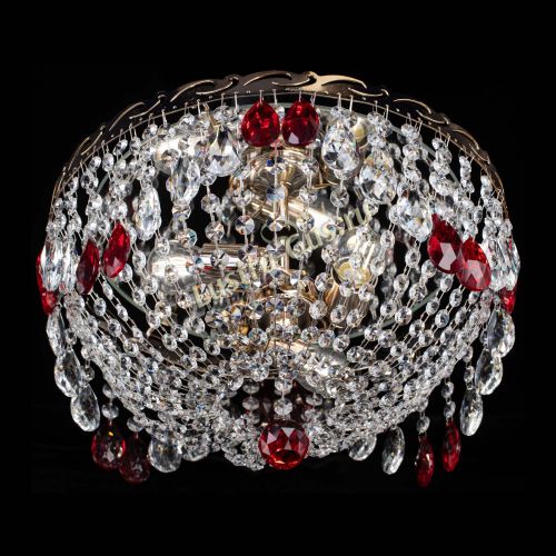 Люстра Диана журавлик красная в Саратове Гусь Хрустальный