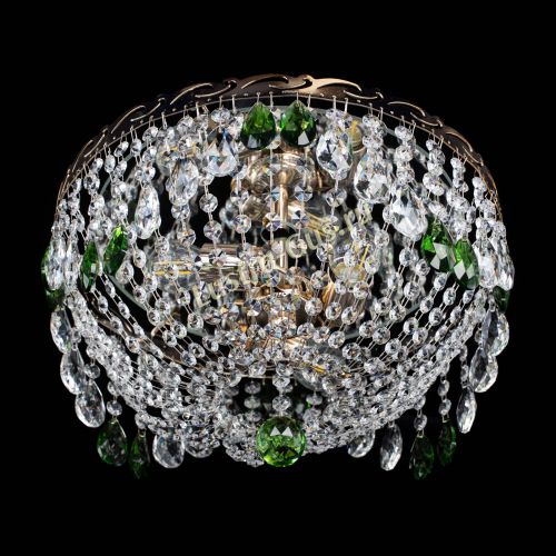 Люстра Диана журавлик зеленая в Саратове Гусь Хрустальный