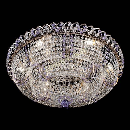 Люстра Двойное Кольцо Классика №6 фиолетовая в Саратове Гусь Хрустальный