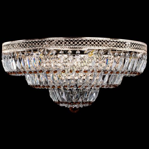 Люстра Двойное Кольцо Венеция чайная в Саратове Гусь Хрустальный