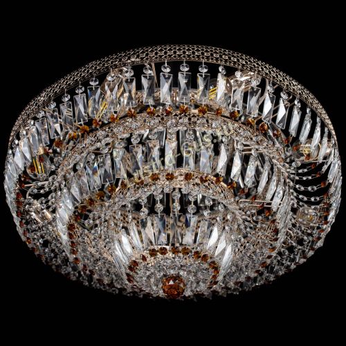 Люстра Двойное Кольцо Венеция чайная в Саратове Гусь Хрустальный