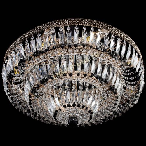 Люстра Двойное Кольцо Венеция черная в Саратове Гусь Хрустальный