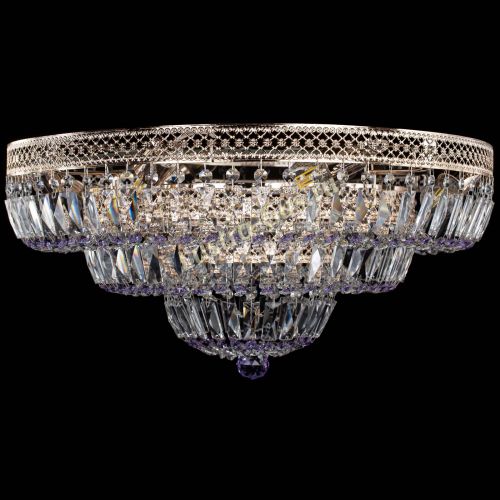 Люстра Двойное Кольцо Венеция фиолетовая в Саратове Гусь Хрустальный