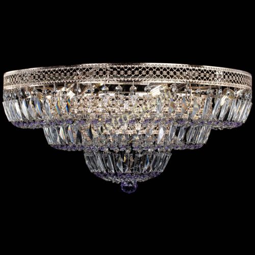 Люстра Двойное Кольцо Венеция фиолетовая в Саратове Гусь Хрустальный