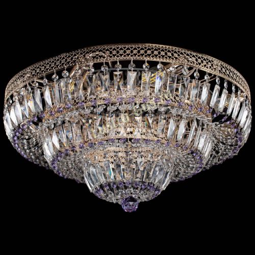 Люстра Двойное Кольцо Венеция фиолетовая в Саратове Гусь Хрустальный