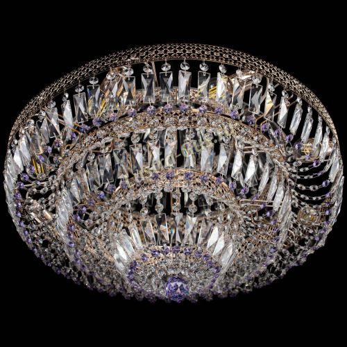 Люстра Двойное Кольцо Венеция фиолетовая в Саратове Гусь Хрустальный