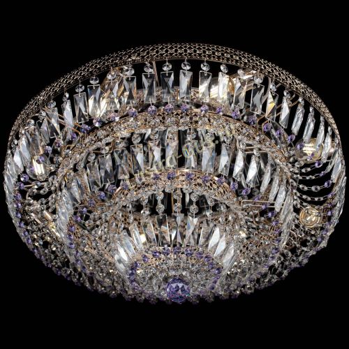 Люстра Двойное Кольцо Венеция фиолетовая в Саратове Гусь Хрустальный