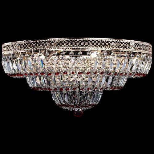 Люстра Двойное Кольцо Венеция красная в Саратове Гусь Хрустальный