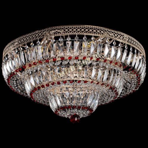 Люстра Двойное Кольцо Венеция красная в Саратове Гусь Хрустальный