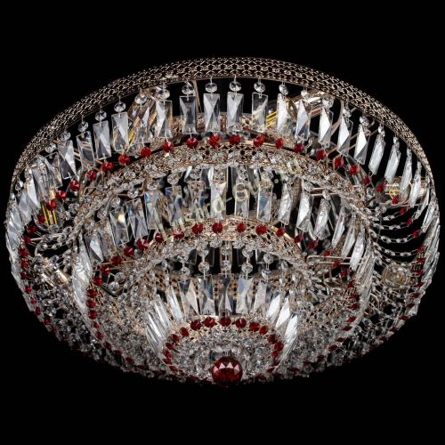 Люстра Двойное Кольцо Венеция красная в Саратове Гусь Хрустальный