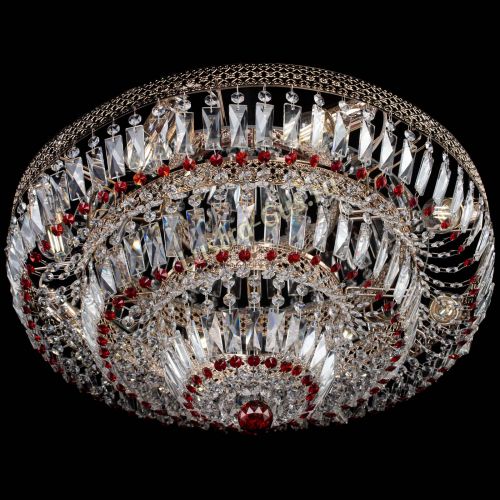 Люстра Двойное Кольцо Венеция красная в Саратове Гусь Хрустальный