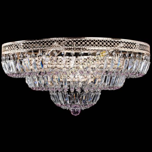 Люстра Двойное Кольцо Венеция розовая в Саратове Гусь Хрустальный