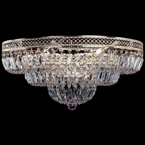 Люстра Двойное Кольцо Венеция розовая в Саратове Гусь Хрустальный