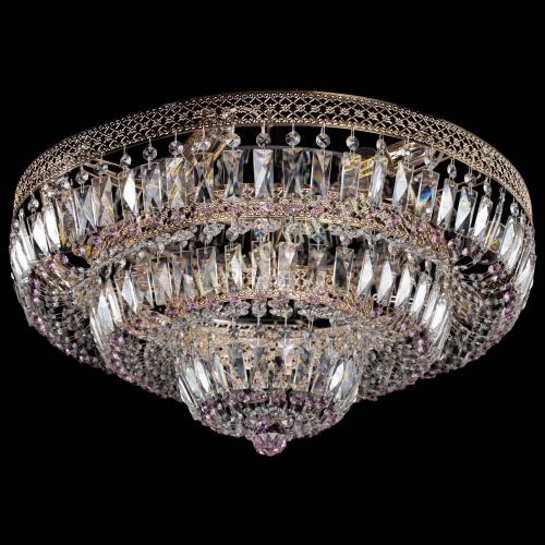 Люстра Двойное Кольцо Венеция розовая в Саратове Гусь Хрустальный