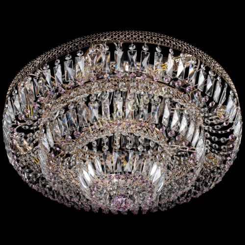 Люстра Двойное Кольцо Венеция розовая в Саратове Гусь Хрустальный