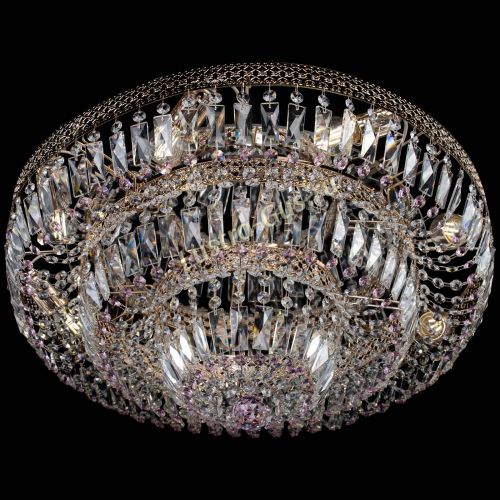 Люстра Двойное Кольцо Венеция розовая в Саратове Гусь Хрустальный