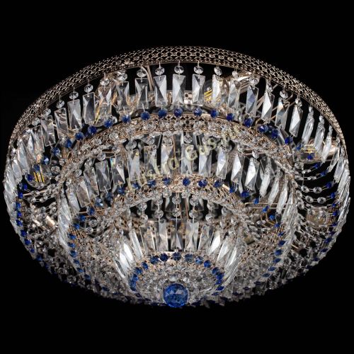 Люстра Двойное Кольцо Венеция синяя в Саратове Гусь Хрустальный