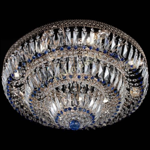 Люстра Двойное Кольцо Венеция синяя в Саратове Гусь Хрустальный