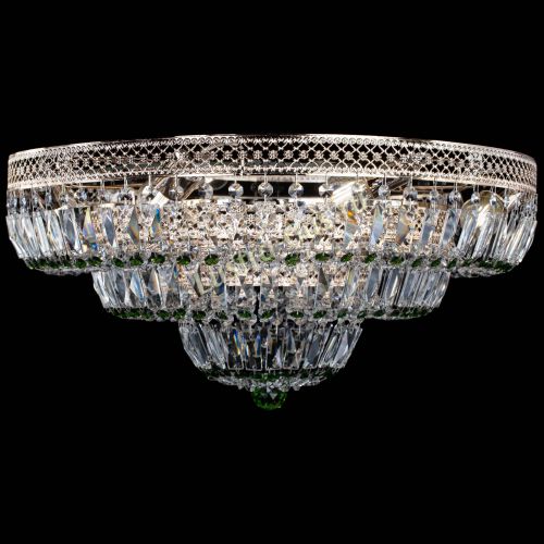 Люстра Двойное Кольцо Венеция зеленая в Саратове Гусь Хрустальный