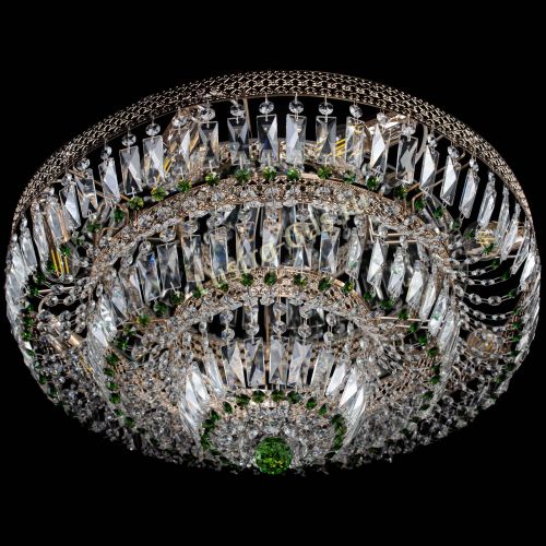 Люстра Двойное Кольцо Венеция зеленая в Саратове Гусь Хрустальный