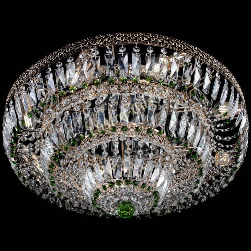 Люстра Двойное Кольцо Венеция зеленая в Саратове Гусь Хрустальный