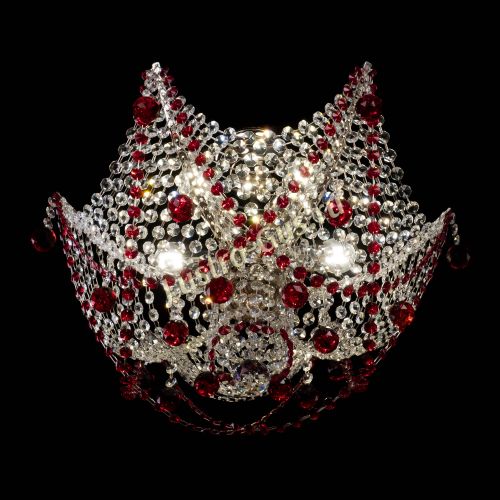 Люстра Элина №2 красная в Саратове Гусь Хрустальный