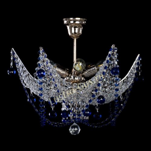 Люстра Элина №2 синяя в Саратове Гусь Хрустальный