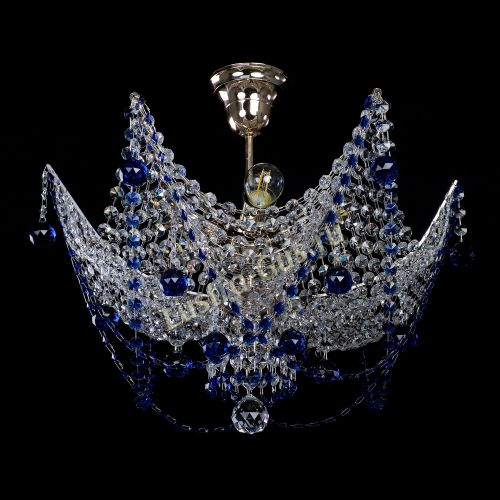 Люстра Элина №2 синяя в Саратове Гусь Хрустальный